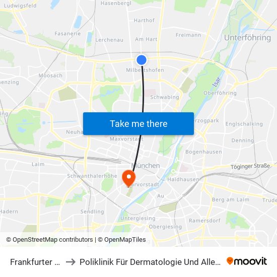 Frankfurter Ring to Poliklinik Für Dermatologie Und Allergologie map