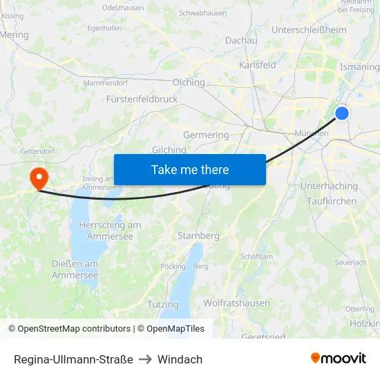 Regina-Ullmann-Straße to Windach map