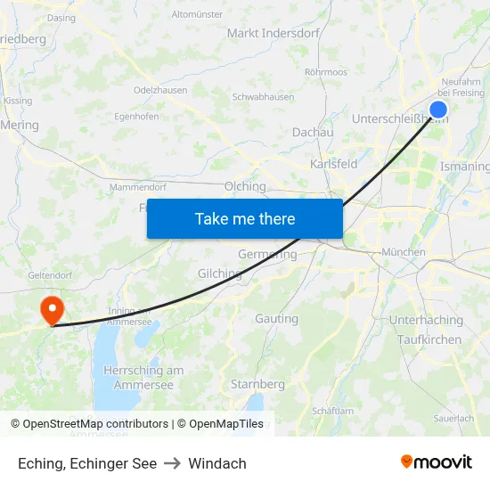 Eching, Echinger See to Windach map