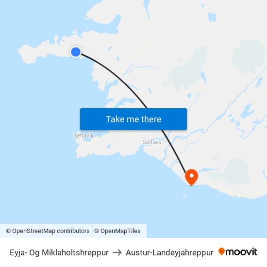 Eyja- Og Miklaholtshreppur to Austur-Landeyjahreppur map