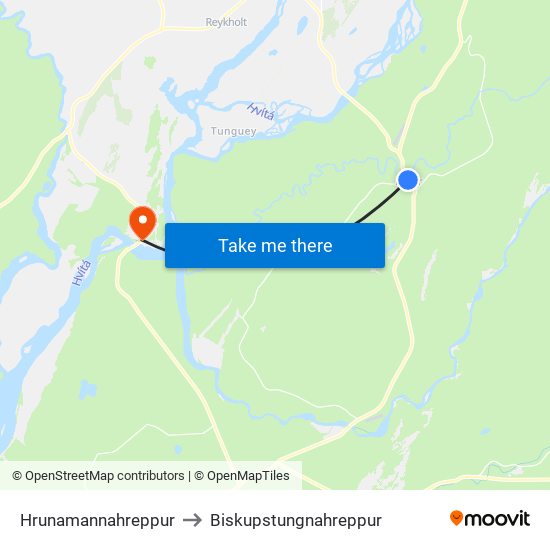 Hrunamannahreppur to Hrunamannahreppur map