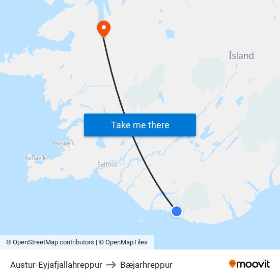 Austur-Eyjafjallahreppur to Bæjarhreppur map