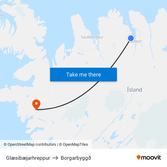 Glæsibæjarhreppur to Borgarbyggð map