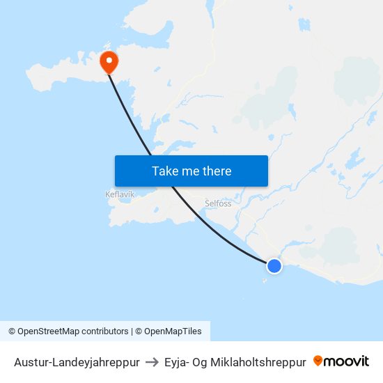 Austur-Landeyjahreppur to Eyja- Og Miklaholtshreppur map