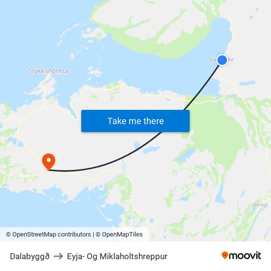 Dalabyggð to Eyja- Og Miklaholtshreppur map