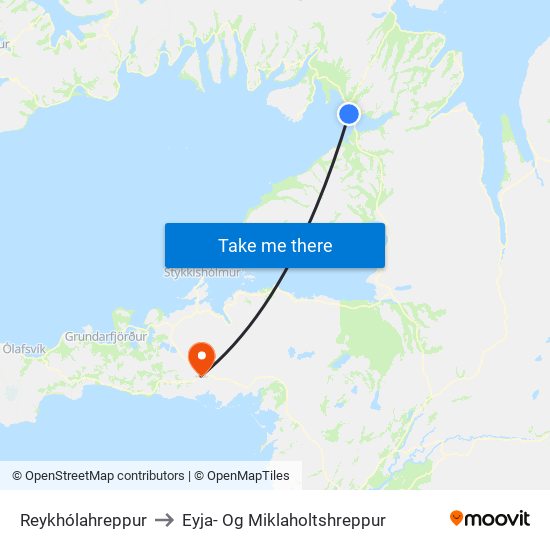 Reykhólahreppur to Eyja- Og Miklaholtshreppur map