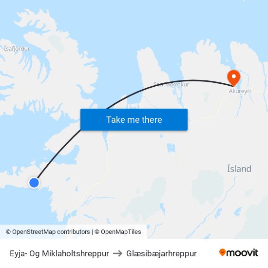 Eyja- Og Miklaholtshreppur to Glæsibæjarhreppur map