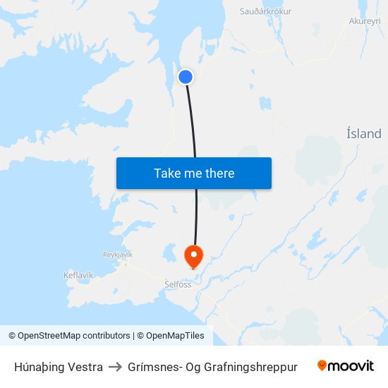 Húnaþing Vestra to Húnaþing Vestra map