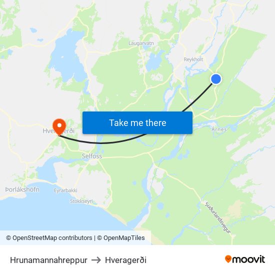 Hrunamannahreppur to Hrunamannahreppur map