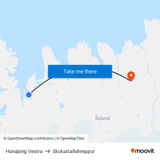 Húnaþing Vestra to Skútustaðahreppur map
