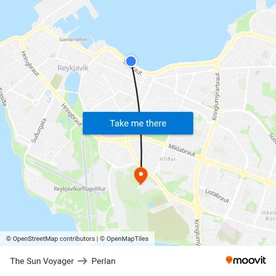 The Sun Voyager to Perlan map