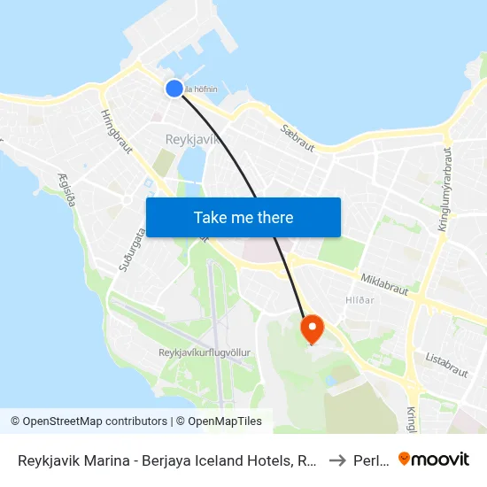 Reykjavik Marina - Berjaya Iceland Hotels, Reykjavík to Perlan map