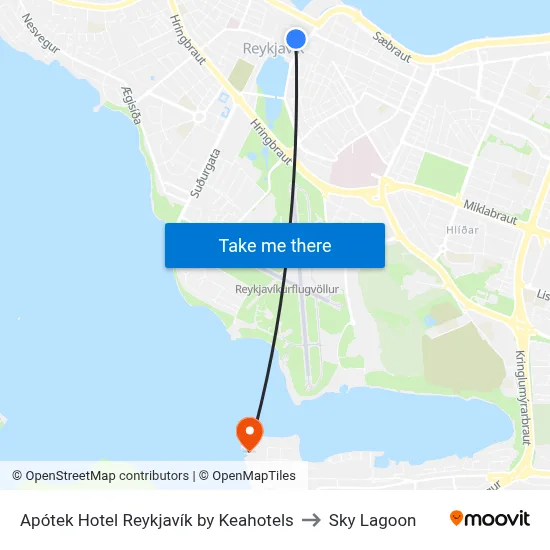 Apótek Hotel Reykjavík by Keahotels to Sky Lagoon map