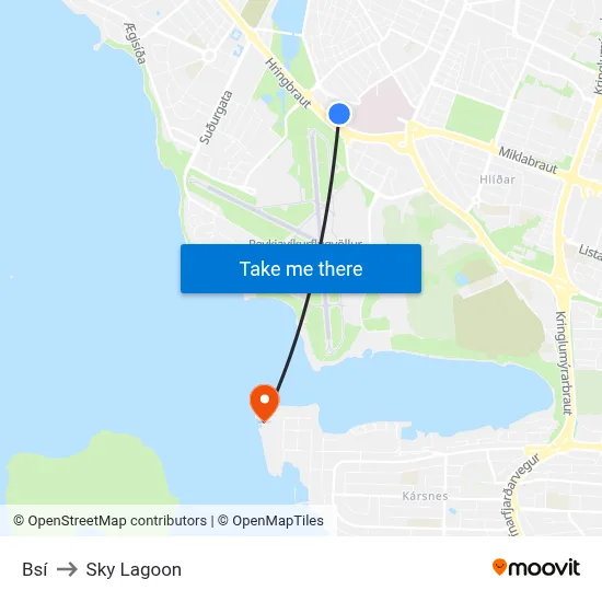 Bsí to Sky Lagoon map