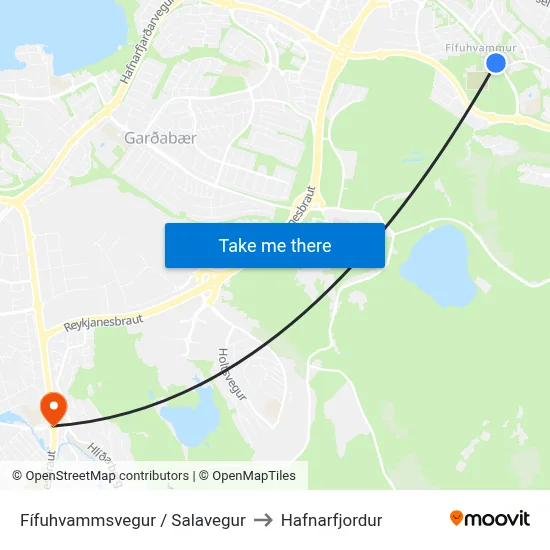 Fífuhvammsvegur / Salavegur to Hafnarfjordur map