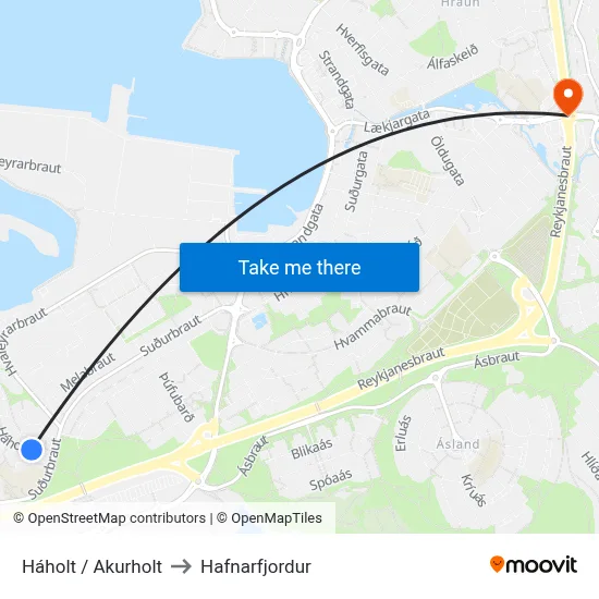 Háholt / Akurholt to Hafnarfjordur map