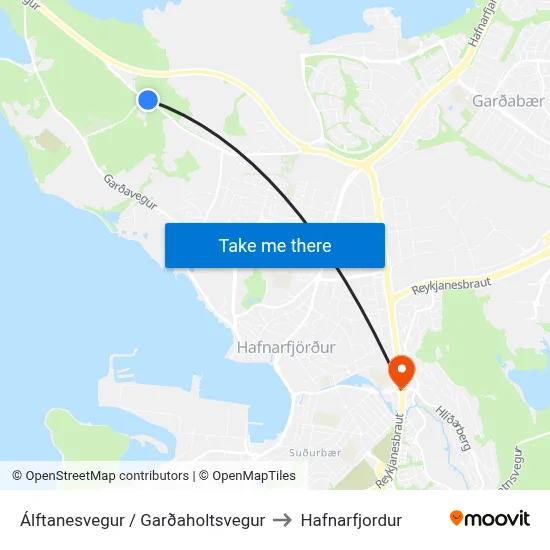 Álftanesvegur / Garðaholtsvegur to Hafnarfjordur map
