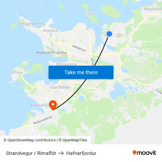 Strandvegur / Rimaflöt to Hafnarfjordur map
