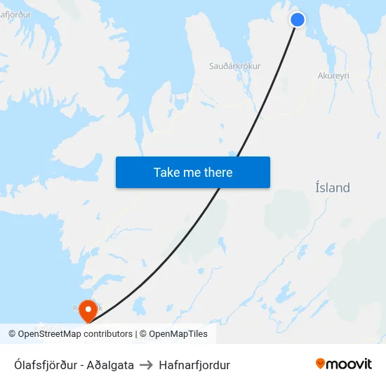 Ólafsfjörður - Aðalgata to Hafnarfjordur map