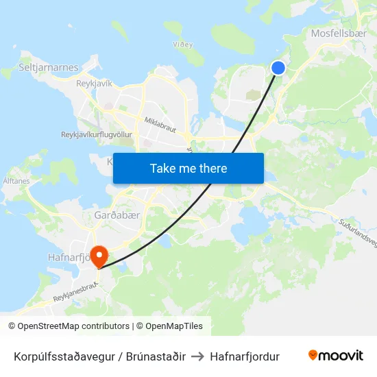 Korpúlfsstaðavegur / Brúnastaðir to Hafnarfjordur map