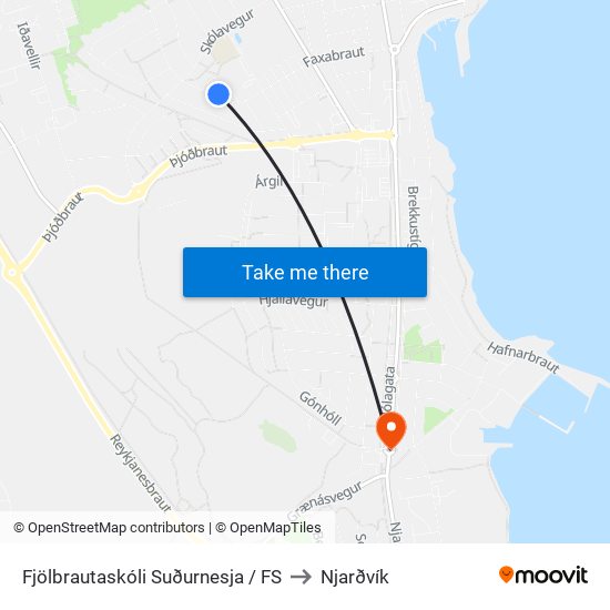Fjölbrautaskóli Suðurnesja / FS to Njarðvík map