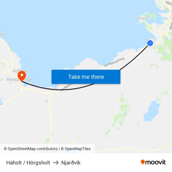 Háholt / Hörgsholt to Njarðvík map