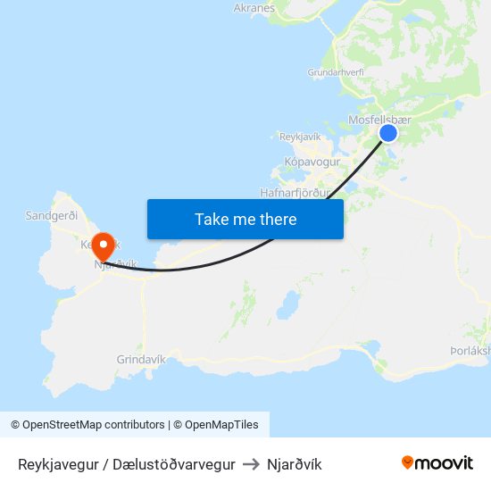 Reykjavegur / Dælustöðvarvegur to Njarðvík map