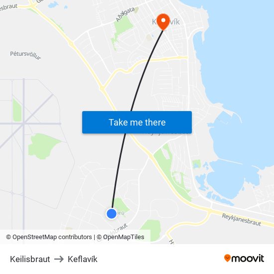 Keilisbraut to Keflavík map