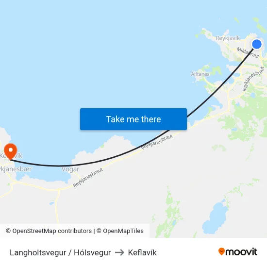 Langholtsvegur / Hólsvegur to Keflavík map