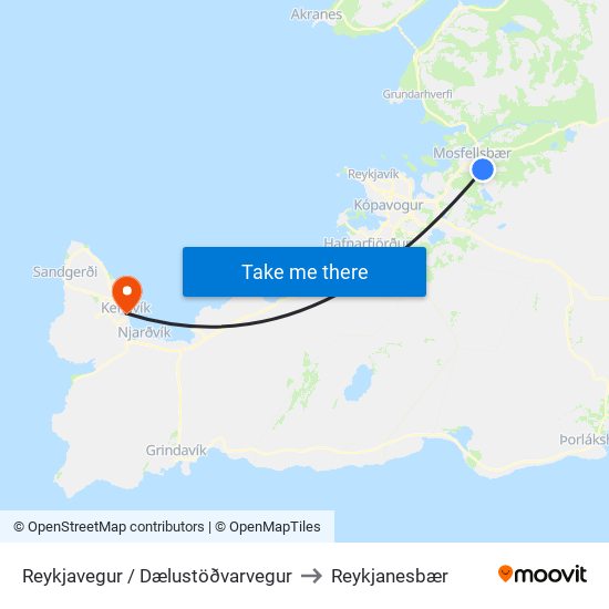 Reykjavegur / Dælustöðvarvegur to Reykjanesbær map