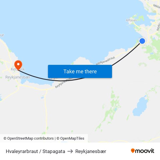 Hvaleyrarbraut / Stapagata to Reykjanesbær map
