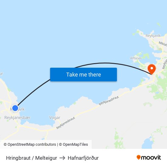 Hringbraut / Melteigur to Hafnarfjörður map