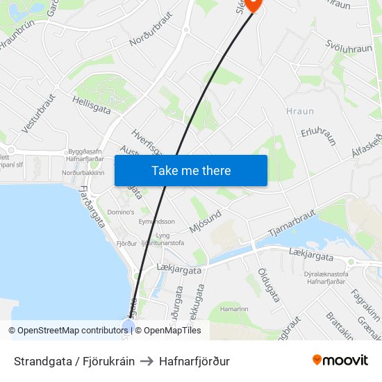Strandgata / Fjörukráin to Hafnarfjörður map