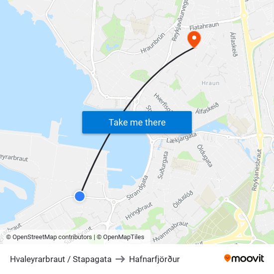 Hvaleyrarbraut / Stapagata to Hafnarfjörður map