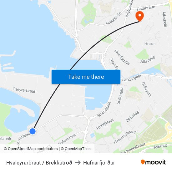 Hvaleyrarbraut / Brekkutröð to Hafnarfjörður map