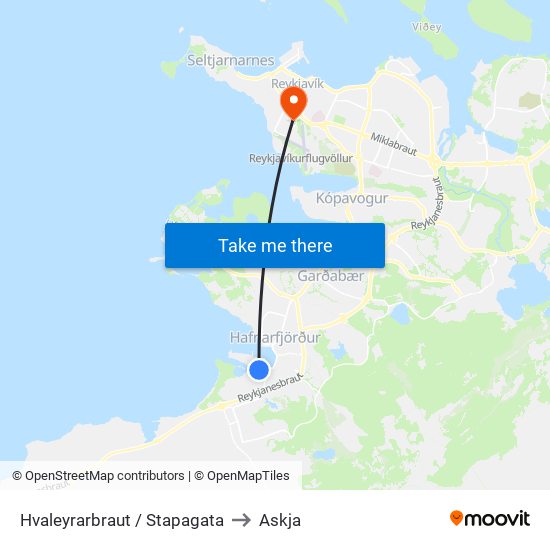 Hvaleyrarbraut / Stapagata to Askja map