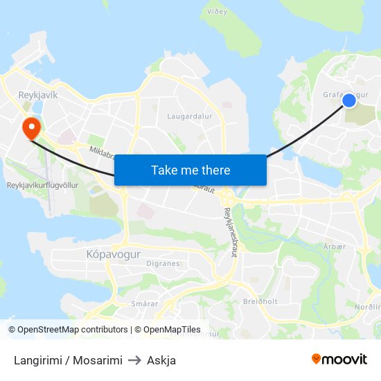 Langirimi / Mosarimi to Askja map