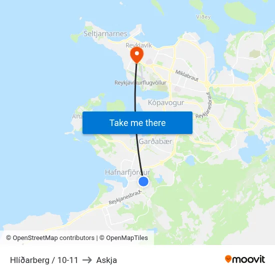 Hlíðarberg / 10-11 to Askja map
