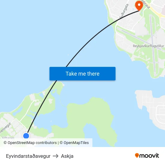 Eyvindarstaðavegur to Askja map