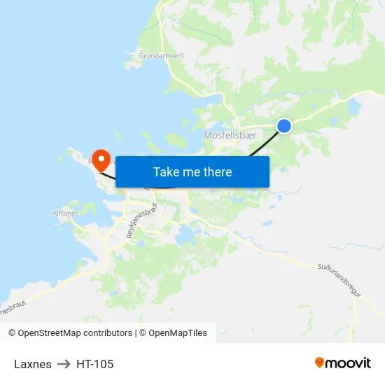 Laxnes to HT-105 map