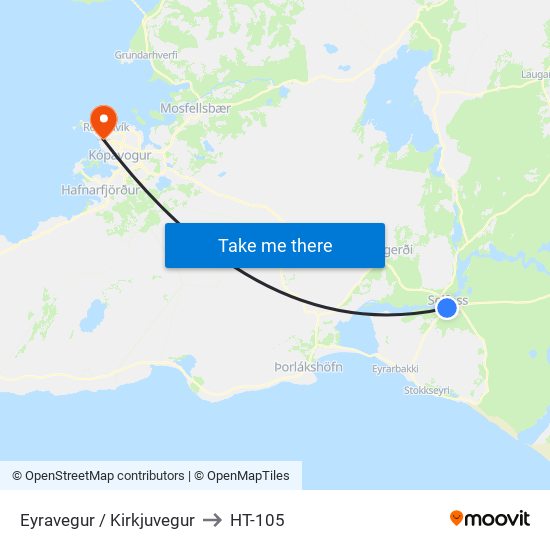 Eyravegur / Kirkjuvegur to HT-105 map