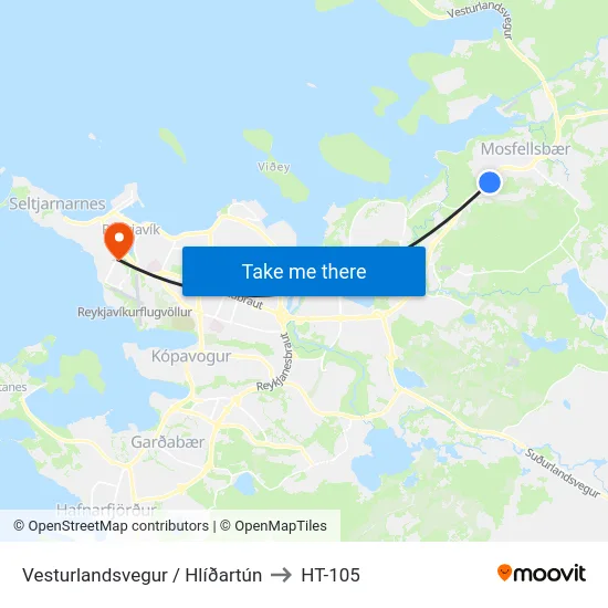 Vesturlandsvegur / Hlíðartún to HT-105 map