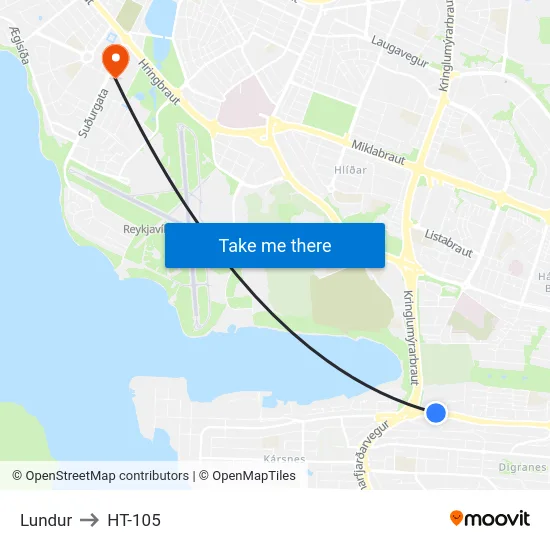 Lundur to HT-105 map