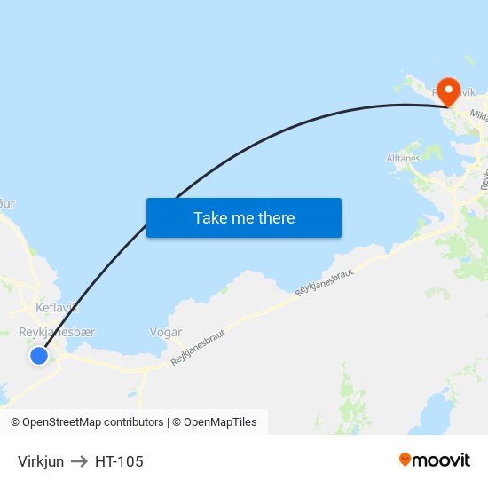 Virkjun to HT-105 map