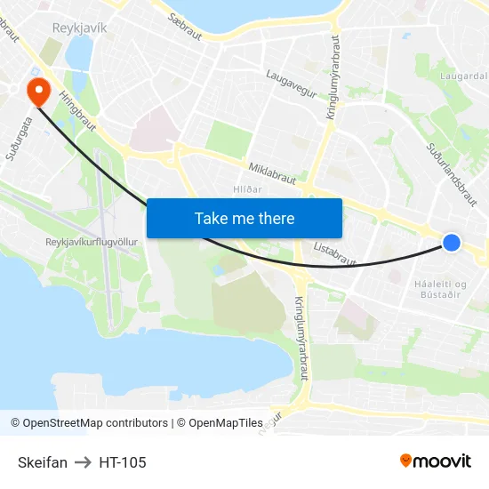 Skeifan to HT-105 map