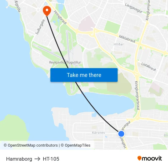 Hamraborg to HT-105 map
