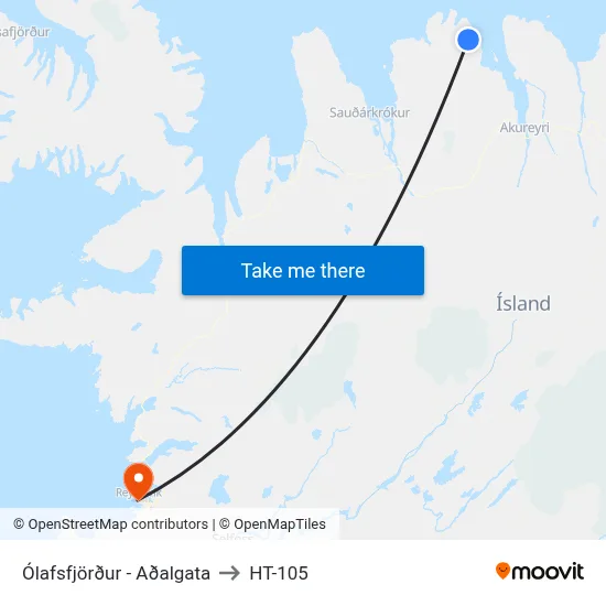 Ólafsfjörður - Aðalgata to HT-105 map