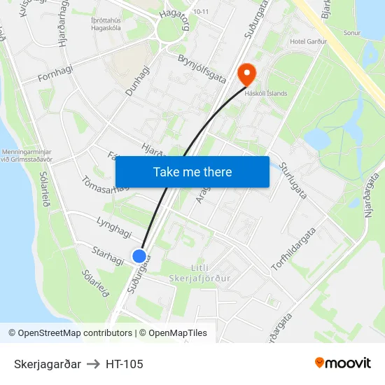 Skerjagarðar to HT-105 map