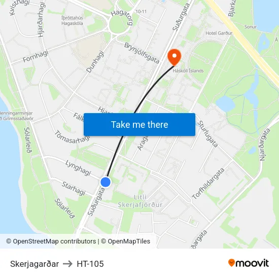 Skerjagarðar to HT-105 map