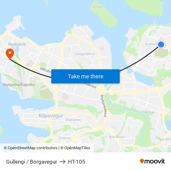Gullengi / Borgavegur to HT-105 map